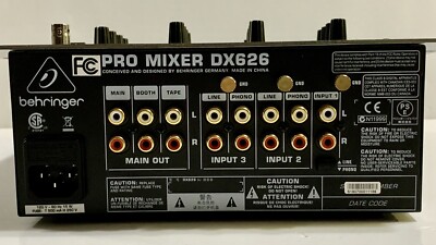 In-Box Behringer DX626 Professional 3 Channel DJ Mixer With BPM