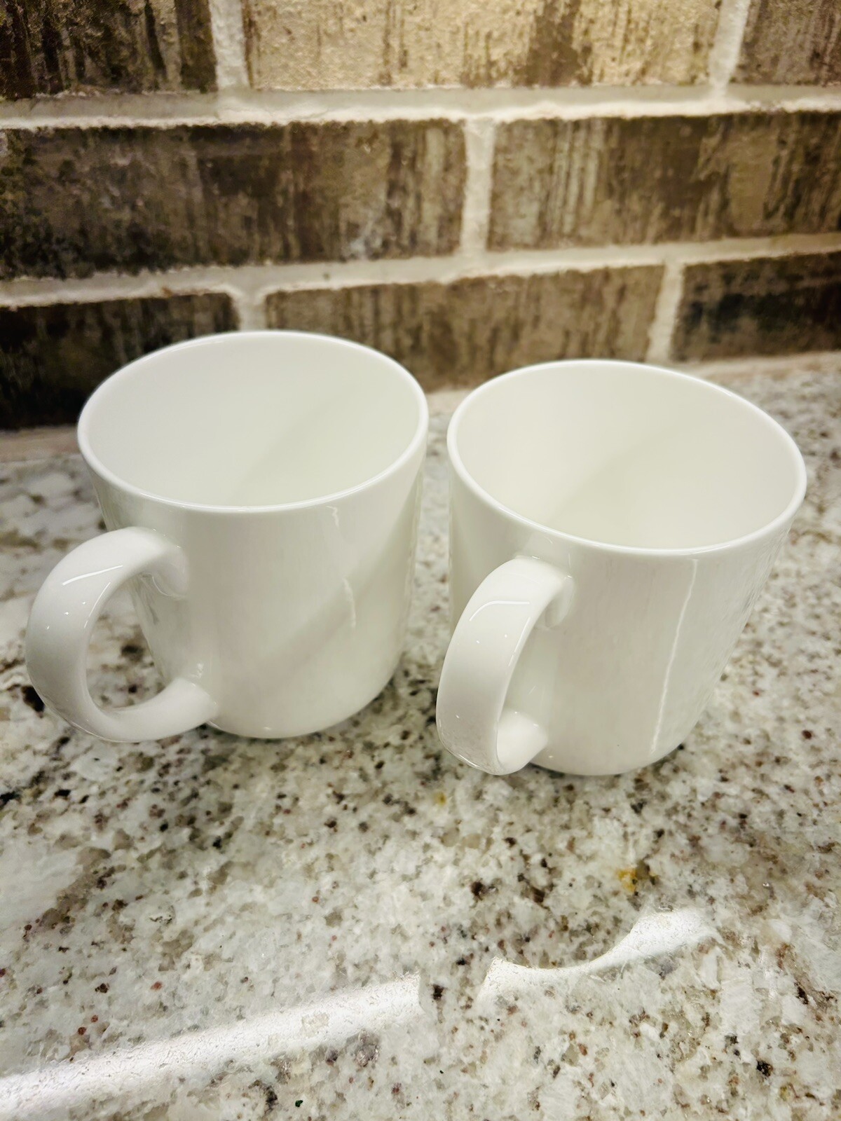 Mikasa Samantha Bone China White Coffee Tea Mugs Set of 2 Brand Spankin