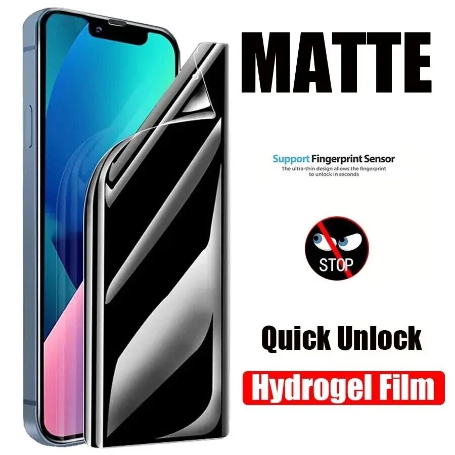 2X Hydrogel Schutz Folie 3D Full iPhone Samsung Xiaomi Pixel Honor Blickschutz - Bild 3 von 4