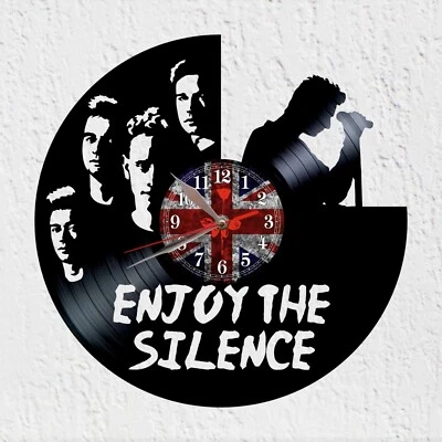 - KEINE MARKE / GENERIKUM - Vinyl Schallplatten Wanduhr Band 80er Synth Pop Depeche Mode Deko