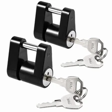 Pair Dia 1/4" Trailer Hitch Coupler Lock for Tow Boat RV Truck Car Keyed Alike