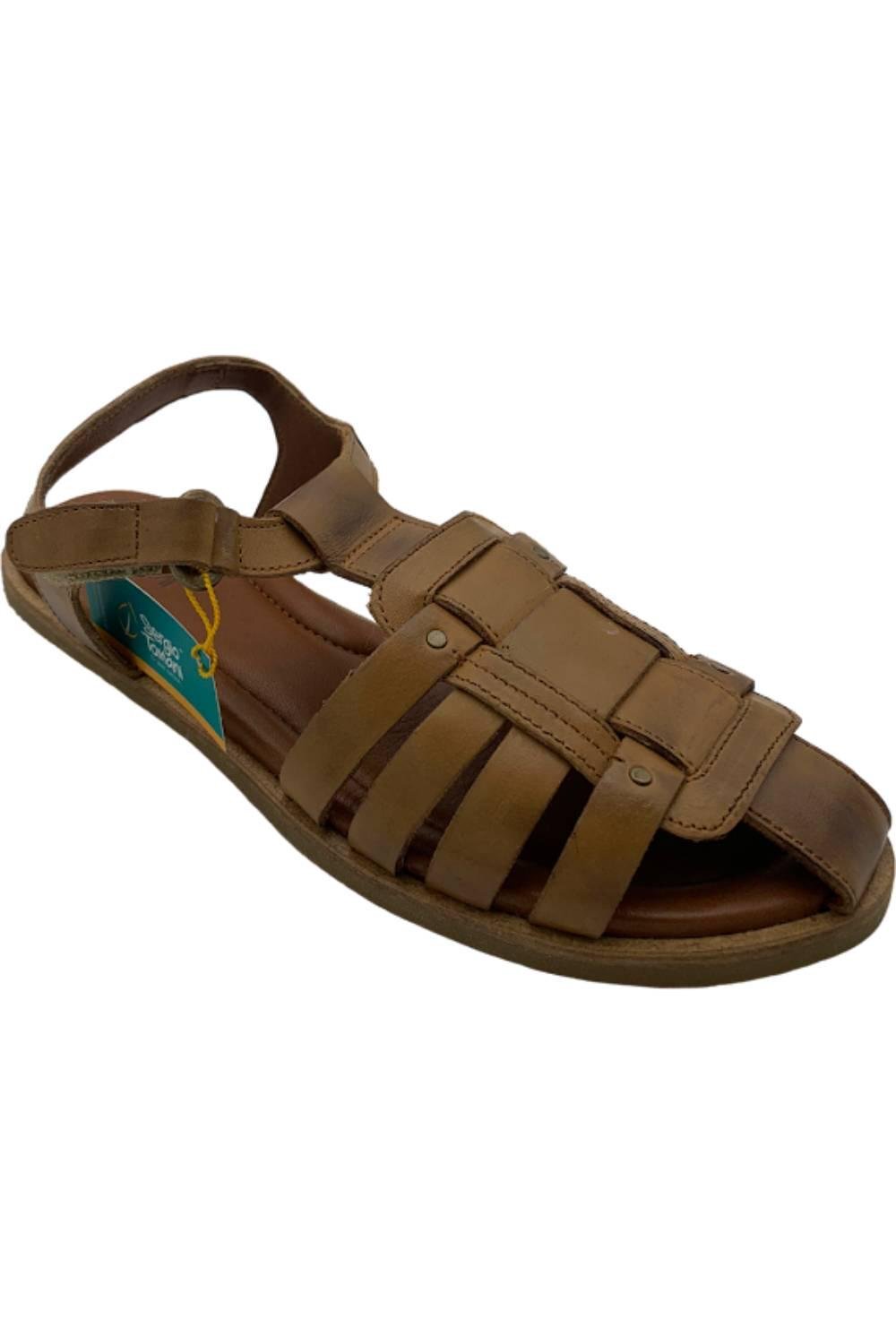 Кожаные рыбацкие сандалии Sergio Tomani Pesca Camel