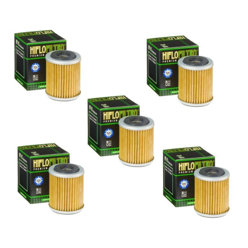 Hiflofiltro HF142 Oil Filter 5 Pack Yamaha WR250F 400F