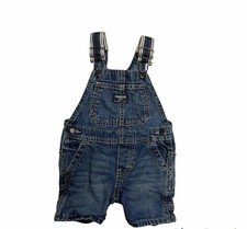 OshKosh Vestbak size 12 months denim overalls shorts carpenter shortalls jean