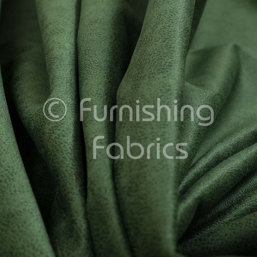 Fire Treated Soft Durable 3 Layer Thick Faux Suede Green Upholstery Craft Fabric - Picture 4 of 4