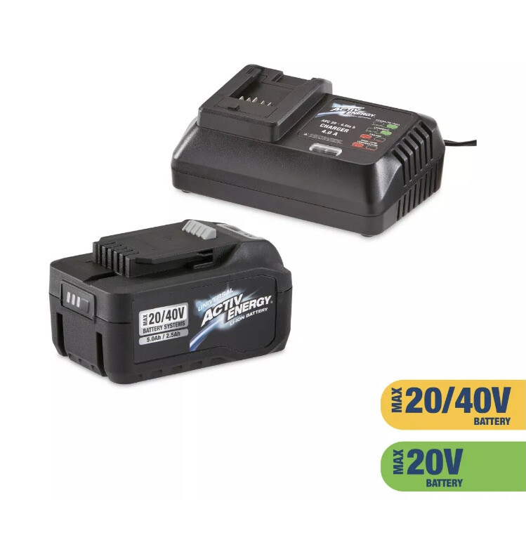Ferrex 40V Li-ion 5Ah Battery & Ferrex 20-40V Charger For Ferrex 40V ...