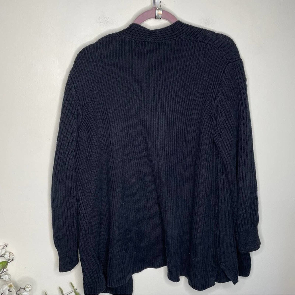 MADEWELL Nolan Open Ribbed Cardigan Sweater Black {WW23}