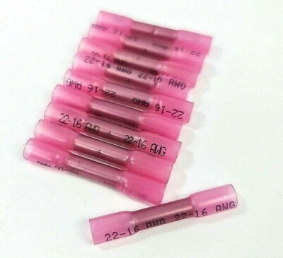 25x Stoßverbinder Kabelverbinder Crimp Schrumpfschlauch  Hobby 1,5mm² BHT 1,25