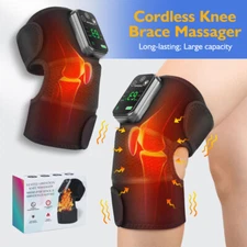 Electric Heated Vibration Knee Joint Brace Therapy Shoulder Massager Pain Relief