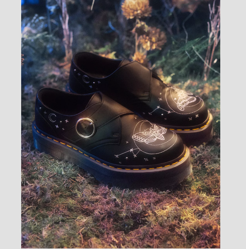 Dr. Martens Celestial Moth Platform Monkstraps/ Derby MSRP$210