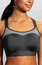 Brooks L33741 Womens Asphalt Grey Dare Racerback Run Sports Bra Size 36C
