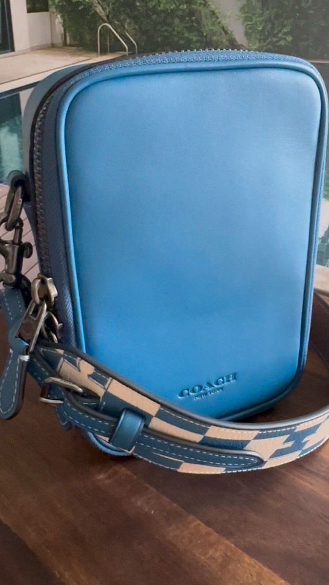 ショルダーバッグ Coach Stanton Crossbody With Checkerboard Print CR307 COACH CR307 Stanton Crossbody Checkerboard Print Leather Bag