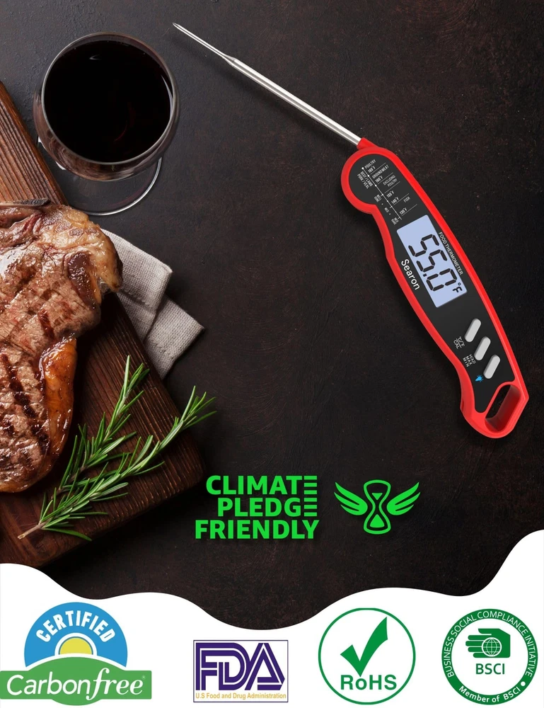 Meat Thermometer,Digital Food Thermometer with Instant Read Out,Backlight and...