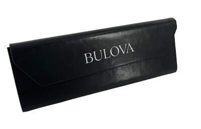 BULOVA Triangular Hard Shell Case Glasses Sunglass Leather  display picture 2