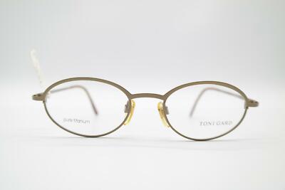 Vintage Toni Gard 14301-011 Titanium Brass Oval Glasses Frame NOS