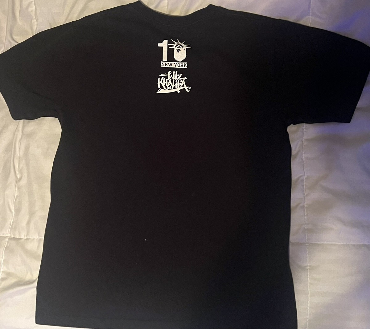 Bape x Wiz Khalifa 10 Year New York T-Shirt, 100% Authentic Size
