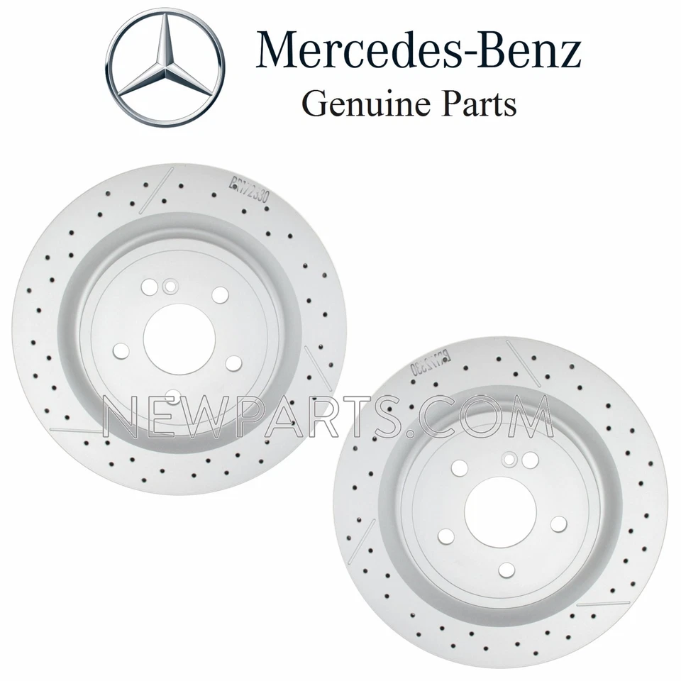 Juego de pastillas de freno trasero y 2 rotores de disco para Mercedes R172 SLK GLA C117 CLA Foto 2 de 4