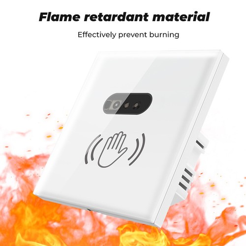 100-240V Wall Smart Light Switch Infrared Wave Induction Wireless Switch (White) - Bild 12 von 12