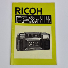 Ricoh FF-3AF Super Camera Original Operating Instruction Manual 1984 En Fr De Es