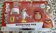 Angry Birds Mission Flock Pack Red & Silver Figure 2-Pack Surprise Hatchling NEW