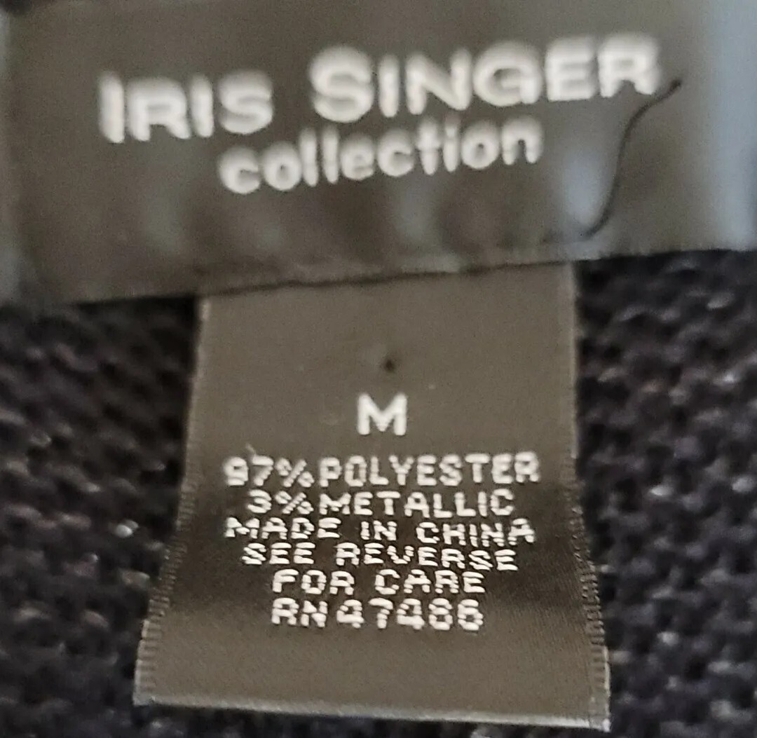 Iris Singer Collection Women's Black Metallic Swe… - image 6