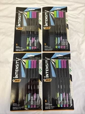 4X Bic Color Collection Intensity Fineliner 0.4mm 5 Pens In A Pack