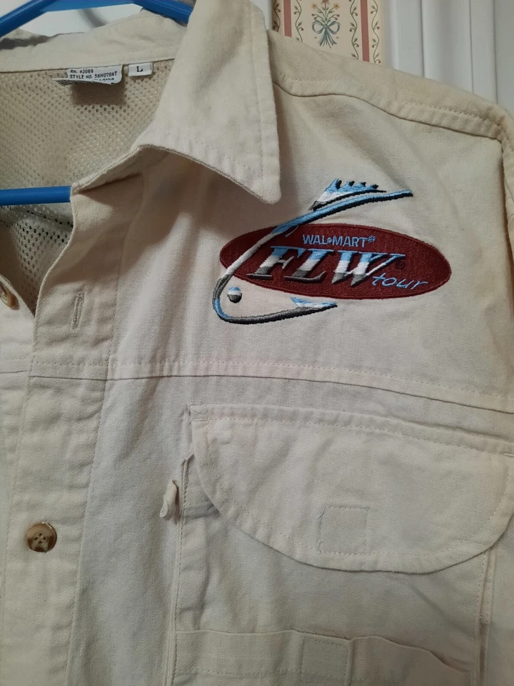 Fly Fishing Shirt Tournament  Walmart FLW Tour Vented Short Sleeved Button Up - Image 2 of 4