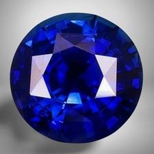 Blue Sapphire Round Cut Gemstone 5 Cts - 12 mm AAA Precious Jewelry Gem 
