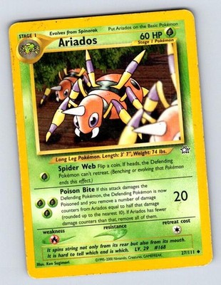 Ariados 27/111 Uncommon Neo Genesis Pokemon Unlimited Moderately Played