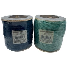 Jute Twine 2 Brand New Large Rolls 500 Ft Each Roll Navy Blue  Sea Foam Green
