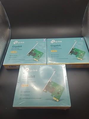 3 X New Sealed TP-Link Gigabit PCI Express Network Adapter TG-3468