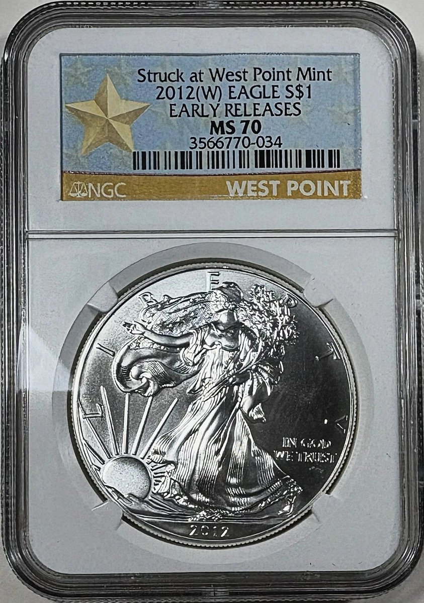 American Eagle MS 70 Graded 2012 Silver Bullion Coins for sale | eBay