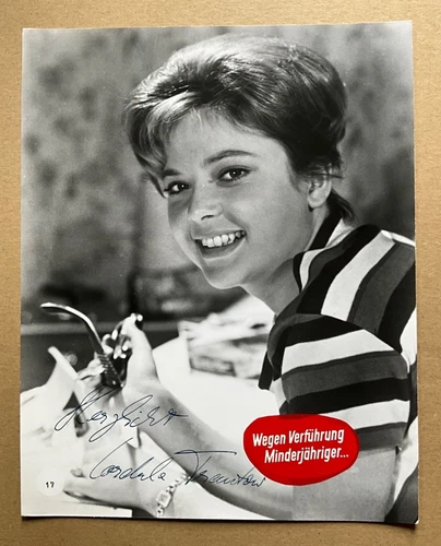 Cordula Trantow (Original Autograph on Cinema Photo '60) Due to Seduction Minderj.