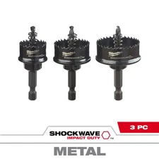 Milwaukee Shockwave Impact Duty Hole Saw Kit, 3-Pc., Model# 49-22-4800