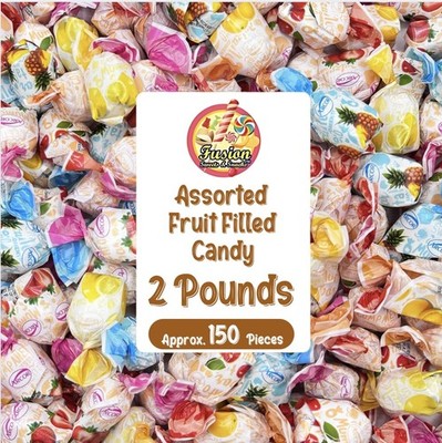 Fruit Filled Hard Candy - Assorted 2 Pounds Bulk Bag (Approx. 150 Pieces), Ar...