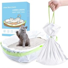 36 Count Jumbo Cat litter Box Liners, 36" x 19" Easy Clean Up Thick Large Kit...