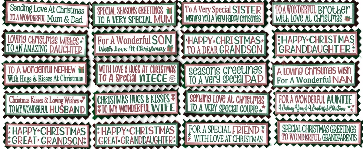 20 NAVIDAD apellido relaciones mixtas tarjeta de felicitación sentimientos artesanales