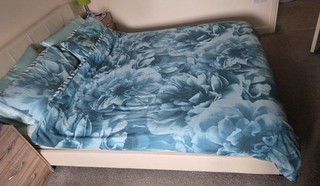 Night Zone Double Size Blue Rose Bedding Set 2x Standard Pillow Case Duvet Cover