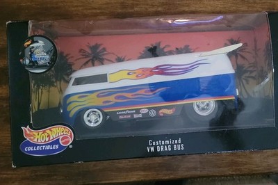 1999 HOT WHEELS 1/18 SCALE CUSTOMIZED VW VOLKSWAGEN DRAG BUS Mattel in Box   
