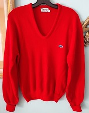 Vintage 70s Izod Lacoste Sweater Men's size L Red