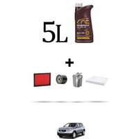 Hoffcar Wartungskit 4 Filter Und 5L ÖL FüR Nissan Qashqai (J10E, JJ10E) 1.5 Dci