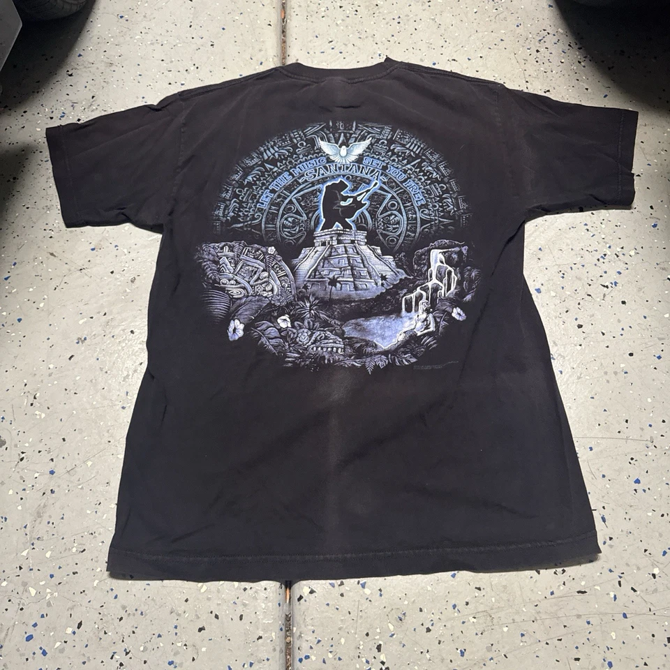 Camiseta Carlos Santana Let The Music Set You Free 1999 vintage Foto 3 de 4