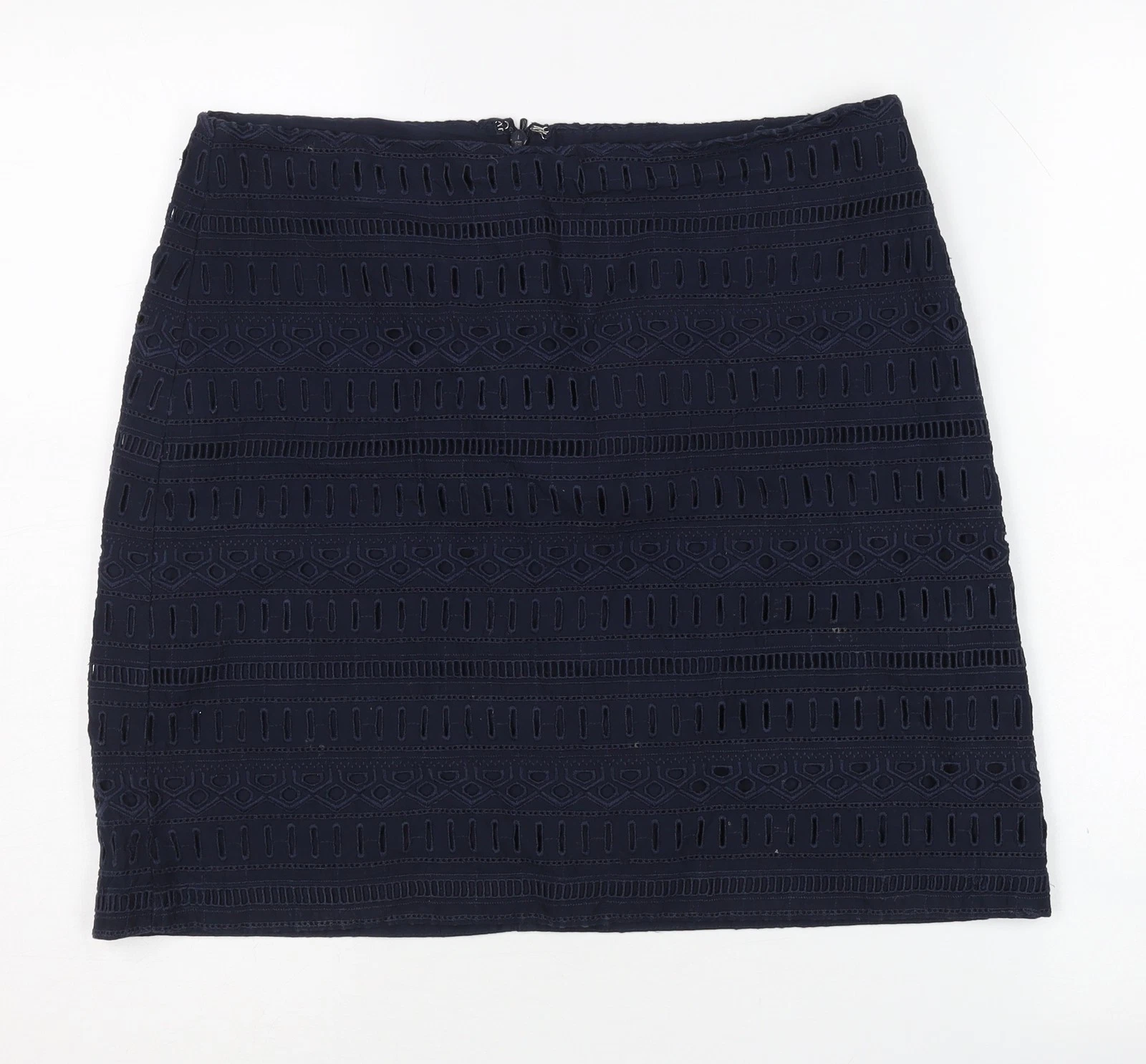 GAP Women's Blue Pencil Skirt Size 6 Embroidered