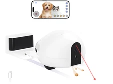 WiFi Pet Camera w/ Treat Dispenser Laser Toy 2-Way Audio Night Vision Recharge