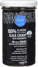 Rizes Greek Delicatessen 100% Black Cherry Fruit Spread & Rose Water,2x300g