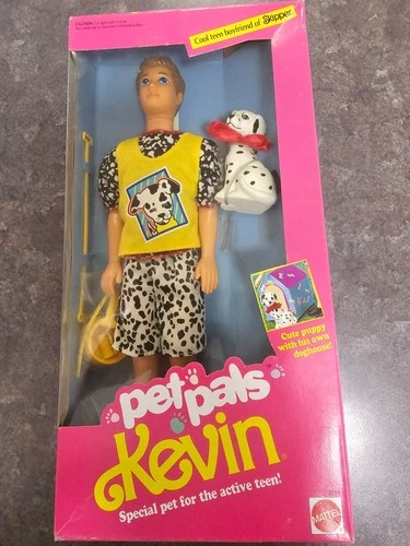 VINTAGE MATTEL BARBIE KEVIN PET PALS  BOY DOLL 1991 PUPPY FIGURE NIB #2711