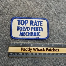 Vintage Top Rate Volvo Penta Mechanic Patch Car Work Uniform Stained