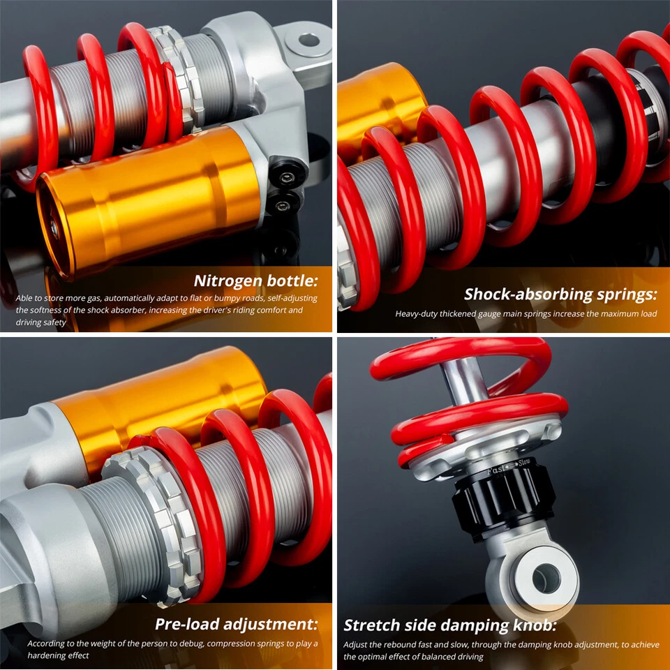 STAGE 3 ADJUST FRONT & REAR AIR SHOCKS ABSORBER FOR SUZUKI QUADSPORT LTZ400 Z400 - Image 4 of 4