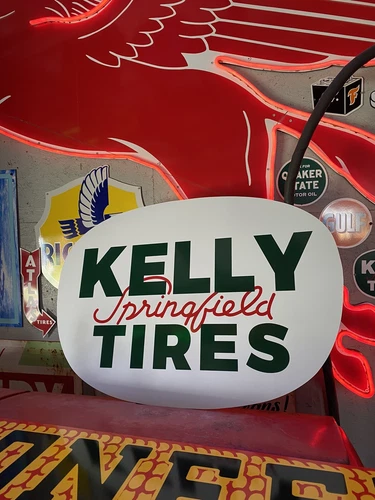Antique Vintage Old Style Kelly Springfield Tires Sign