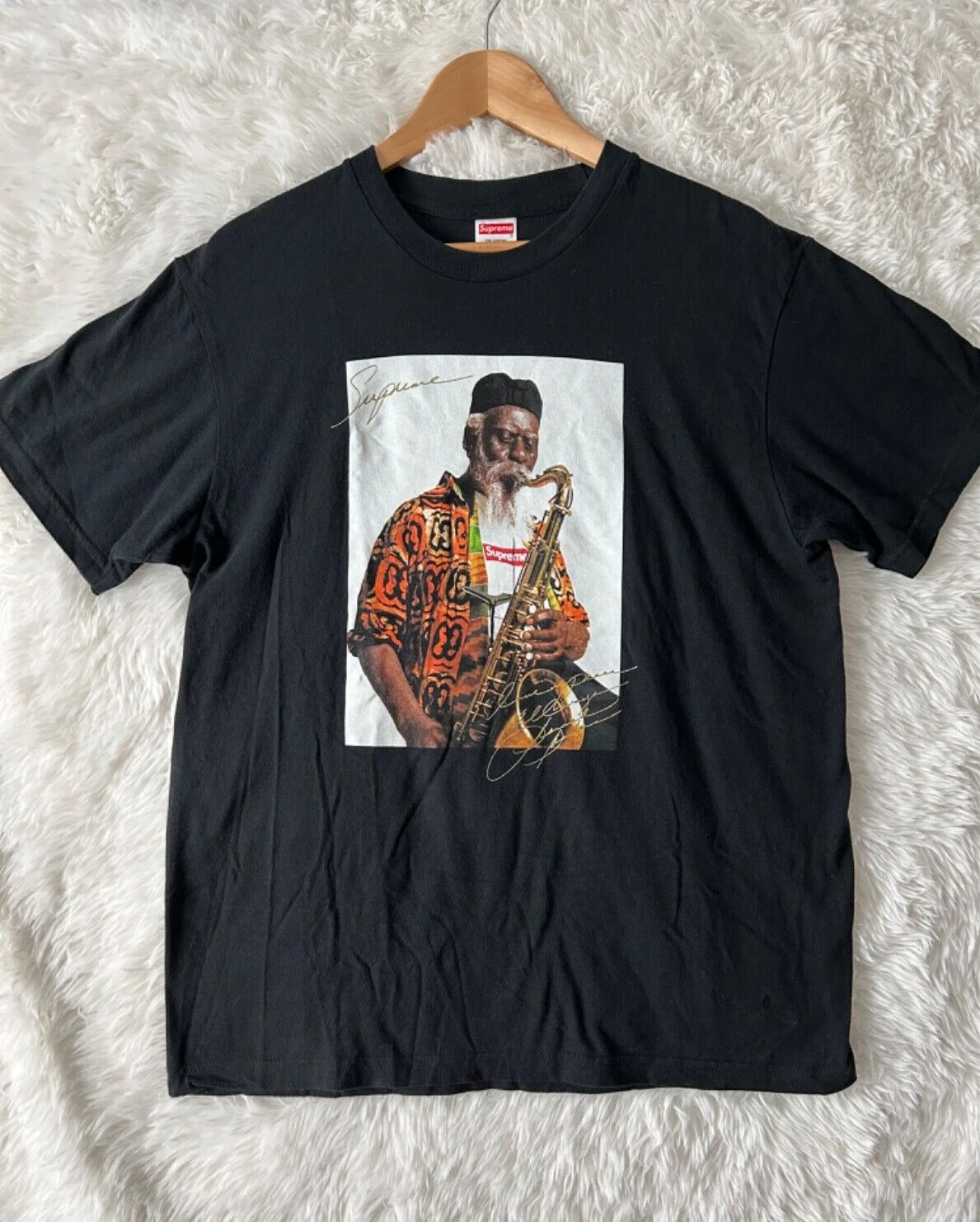 *Authentifié* T shirt manches courtes homme Supreme taille M noir Pharaon Sanders